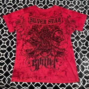 Silver Stars Collection Red Graphic Tee